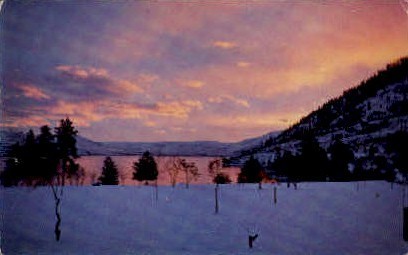 Lake Chelan in Winter - Washington WA Postcard