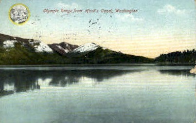 Olympic Range - Hoods Canal, Washington WA Postcard