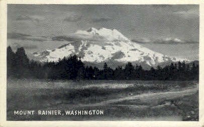Mt. Rainier - Mt Rainier, Washington WA Postcard