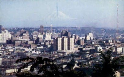 Seattle Business District - Washington WA Postcard
