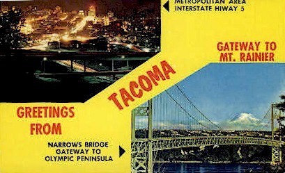 Greetings - Tacoma, Washington WA Postcard