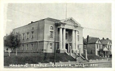 Masonic Temple - Olympia, Washington WA Postcard