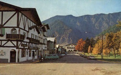 Bavarian Village - Leavenworth, Washington WA Postcard