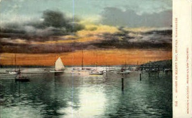 Sunset on Elliott Bay - Seattle, Washington WA Postcard