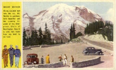 Mt. Rainier - Mt Rainier, Washington WA Postcard