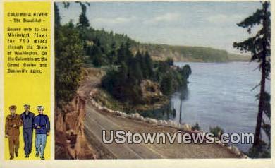 Columbia River, WA     ;     Columbia River, Washington Postcard