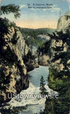 Z Canyon, WA     ;     Z Canyon, Washington Postcard