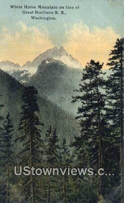 Great Northern RR - White Horse Mountain, Washington WA Postcard