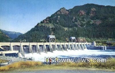 Bonneville Dam - Columbia River, Washington WA Postcard