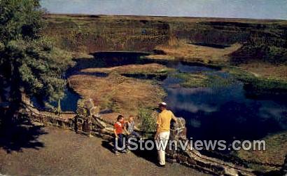 Dry Falls - Columbia River, Washington WA Postcard