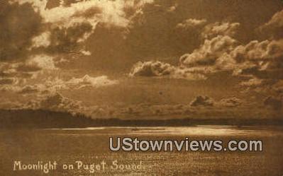 Puget Sound, Wash,     ;     Puget Sound, WA - Washington WA Postcard