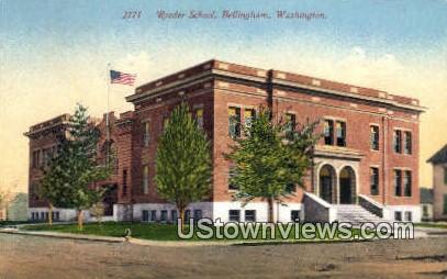 Roeder School - Bellingham, Washington WA Postcard
