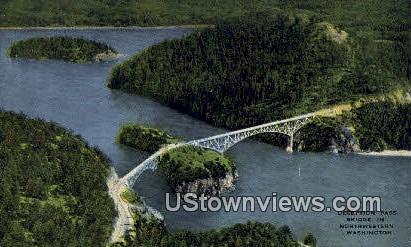 Deception Pass Bridge - Northwestern Washington Postcards, Washington WA Postcard