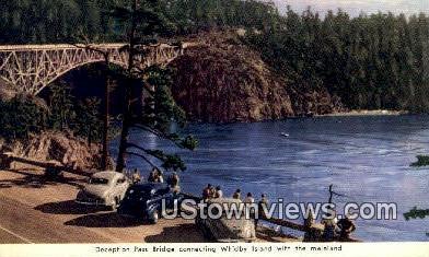 Deception Pass Bridge - Whidby Island, Washington WA Postcard