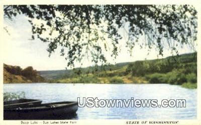Deep Lake - Sun Lakes State Park, Washington WA Postcard
