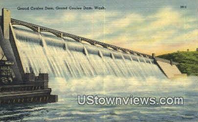 Grand Coulee Dam, Washington,     ;     Grand Coulee Dam, WA Postcard