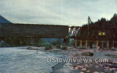 Park Junction Covered Bridge - Pierce Co, Washington WA Postcard