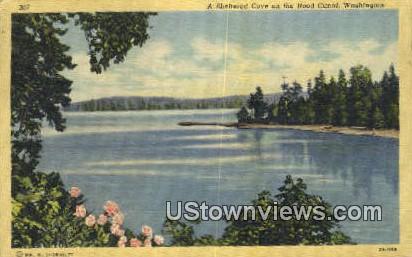 Sheltered Cove - Hood Canal, Washington WA Postcard