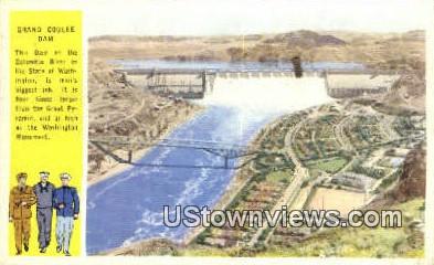 Grand Coulee Dam, Wash,     ;     Grand Coulee Dam, WA - Washington WA Postcard