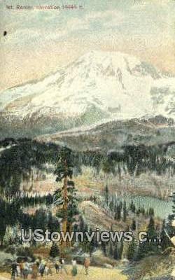 Mt Rainier, WA     ;     Mt Rainier, Washington Postcard