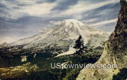 Mt Rainier, Washington,     ;     Mt Rainier, Wash Postcard