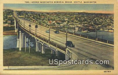 George Washington Memorial Bridge - Seattle Postcard
