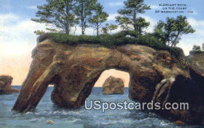 Elephant Rock - Coast of Washington Postcards, Washington WA Postcard