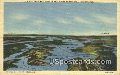 Puget Sound, Washington Postcard     ;      Puget Sound, WA