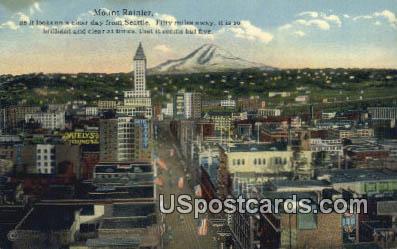 Mt Rainier, WA Postcard      ;      Mt Rainier, Washington