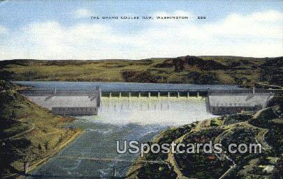 Grand Coulee Dam, Washington Postcard     ;      Grand Coulee Dam, WA