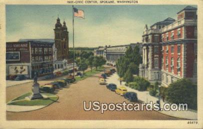 Civic Center - Spokane, Washington WA Postcard