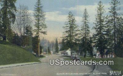 Blaine Boulevard - Seattle, Washington WA Postcard