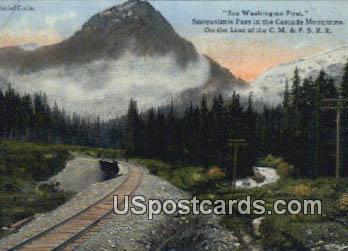 Snoqualmie Pass - Cascade Mountains, Washington WA Postcard