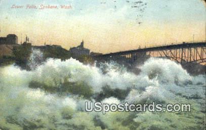 Lower Falls - Spokane, Washington WA Postcard