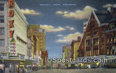 Broadway - Tacoma, Washington WA Postcard