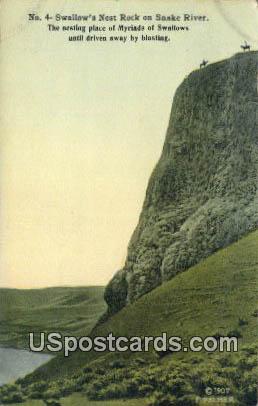 Swallow's Nest Rock - Snake River, Washington WA Postcard