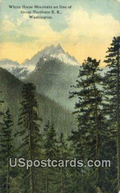 Great Northern RR - White Horse Mountain, Washington WA Postcard