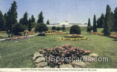 Spokane's Duncan Gardens - Olympia, Washington WA Postcard