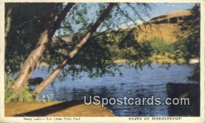 Deep lake - Sun Lakes State Park, Washington WA Postcard