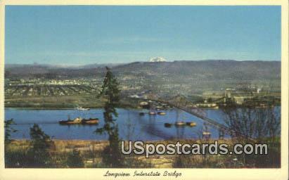 Longview Interstate Bridge - Washington WA Postcard