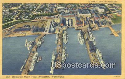 Bremerton Navy Yard - Washington WA Postcard