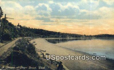 Puget Sound, Washington Postcard     ;      Puget Sound, WA