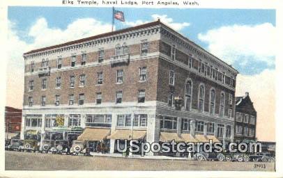 Elks Temple, Naval Lodge - Port Angeles, Washington WA Postcard