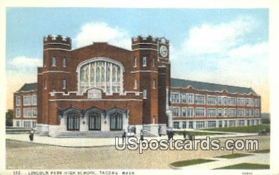 Lincoln Park High School - Tacoma, Washington WA Postcard