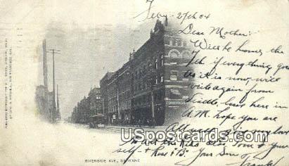 Riverside Avenue - Spokane, Washington WA Postcard