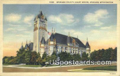 Spokane County Court House - Washington WA Postcard