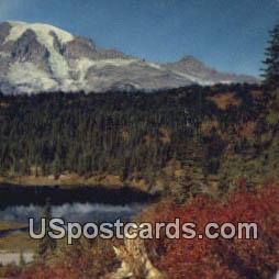 Mt Rainier - Reflection Lake, Washington WA Postcard