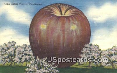 Apple Eating - Misc, Washington WA Postcard