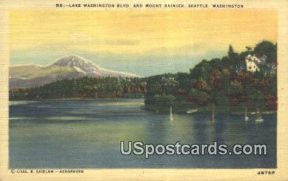 Lake Washington Boulevard - Seattle Postcard