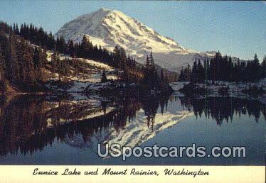 Eunice Lake - Mt Rainier, Washington WA Postcard